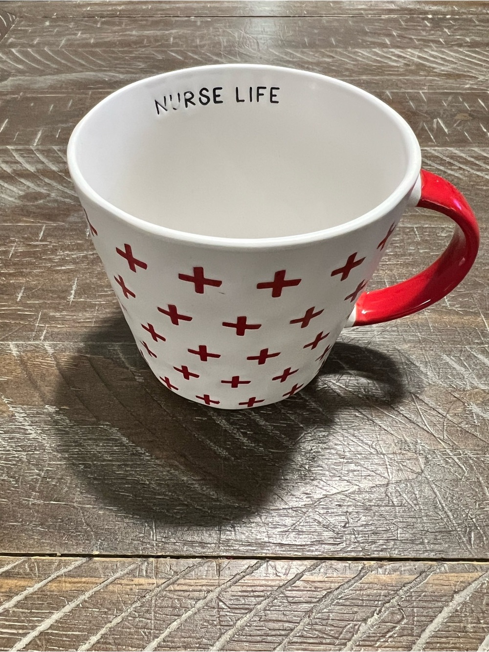 Prima Design Nurse Life Red Cross Ceramic Mug - White and Red